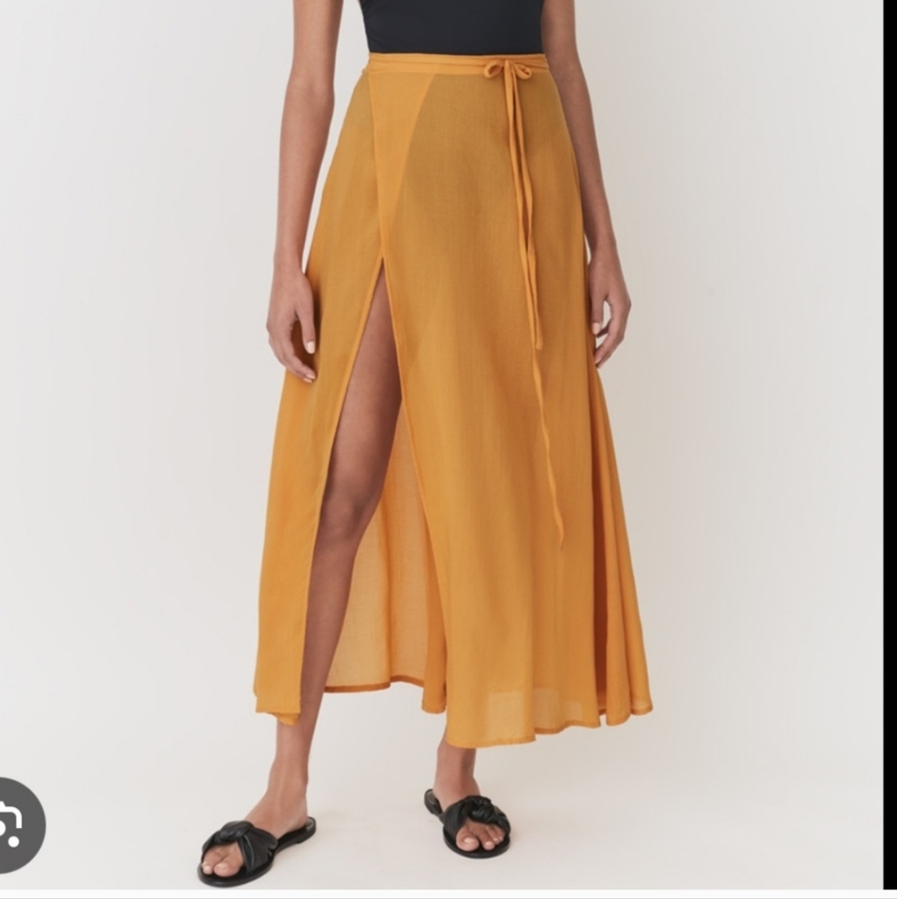 Cuyana Orange Maxi Skirt - Picture 3 of 6